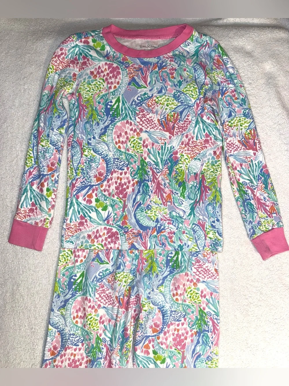 Lilly Pulitzer x Pottery Barn Kids pajama set in Mermaid Cove print, sz 6